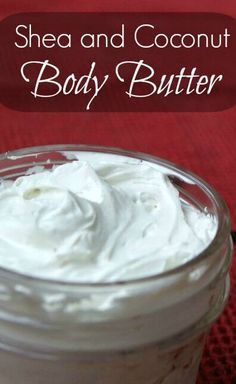 Shea Butter Lotion Recipe, Shea Butter Soap Recipe, Coconut Oil Body Butter, Diy Body Butter Recipes, Coconut Body Butter, Whipped Coconut Oil, Shea Butter Recipes, Coconut Oil Lotion, Homemade Coconut Oil