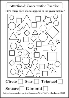 Attention & Concentration building Exercise Increase Attention Span, Concentration Activities, Cognitive Exercises, Visual Perceptual Activities, Solve The Puzzle, Visual Perception Activities, Cognitive Activities, English Teaching Materials, Learning Worksheets