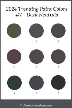 the color chart for dark neutrals