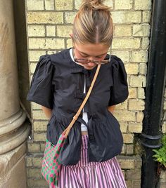 Ganni Inspired Outfits, Ganni Top Outfit, Ganni Aesthetic, Copenhagen Summer Outfits, Ganni Summer, Ganni Girl, Ganni Street Style, Copenhagen Blouse, Ganni Copenhagen