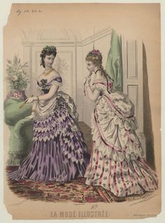 1870 Fashion, Western Womens Fashion, 1800s Fashion, 19th Century Fashion, History Fashion, Victorian Clothing, Europe Fashion