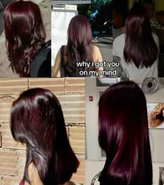 No Bleach Hair Color For Dark Hair, Dark Cherry Red Hair, Short Curly Hair Styles, Mermaid Braids, Dark Cherry Red, Cherry Red Hair