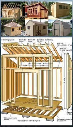 the plans for building a shed that is built into one floor and attached to another