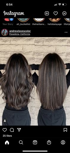 Hair Color Ashy Brown, Mushroom Brown Brunette, Ash Brown Partial Balayage On Black Hair, Ash Brown Babylights On Black Hair, Ashy Tones For Dark Hair, Ash Brown Hair Color Straight, Balayage Hair For Dark Hair Straight, Chocolate And Ash Brown Hair, Mushroom Hair Color Dark