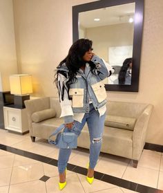 Trend Setter Jacket - Foxy And Beautiful Cute Date Night Outfits Black Women, Classy Wear, Dressy Casual Outfits, Denim Sweater, Dressy Outfits, Black Sweater, Fall Fashion Outfits, Girly Outfits, Sweater Knit