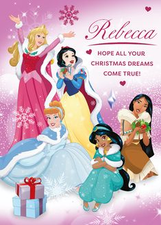 the disney princesses christmas card