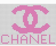 a cross stitch pattern with the word love in pink