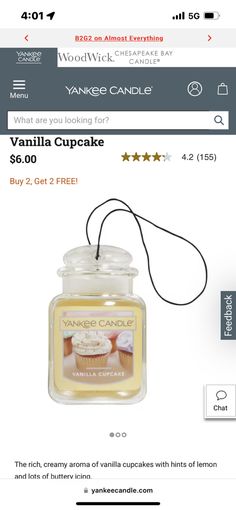 vanilla cupcake yankee candle on sale