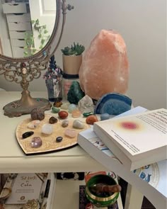 Crystal Room Decor, Crystal Room, Crystal Vibes, Crystal Aesthetic, Spiritual Crystals, Pretty Rocks, Good Energy, Bedroom Inspo