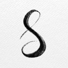 the letter s is drawn in black ink