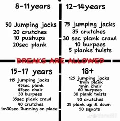 an exercise poster with the instructions for how to get fit and build muscles in less than