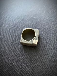 Dark Grey Concrete Modernist Ring/ Brass and Grey Statement - Etsy Brutalist Jewelry, Concrete Ring, Concrete Jewelry, Modernist Ring, Egyptian Jewelry, Dec 30, Contemporary Jewellery, Brass Jewelry, Jewelry Inspo