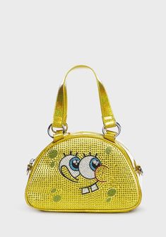 Soak Up My Love Rhinestone Handbag – Dolls Kill Spongebob Fashion, Rave Shoes, Funky Purses, Fashion Png, Funky Bags, Pop Bag, Basketball Bag, Novelty Purses, Rhinestone Handbags