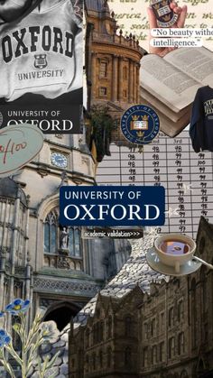 the university of oxford collage has been altered to look like it is in an old book