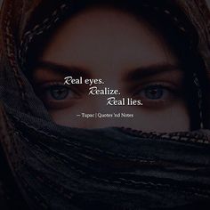 a woman's face with the words real eyes, reaffize real lies