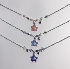 Star Bracelet Diy, Necklace Beads Aesthetic, Kalung Beads, Fairy Jewelry, Diy Bracelet Designs, Jewelry Accessories Ideas, Funky Jewelry