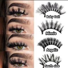 Different Lash Styles, Type Of Lashes, Different Lashes, Eyeliner And Lashes, Lashes Styles, Lash Styles, Big Lashes, Perfect Eyelashes, Pretty Lashes