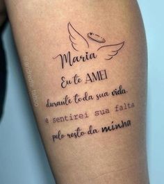 a woman with a tattoo on her arm that reads, mama e te ame