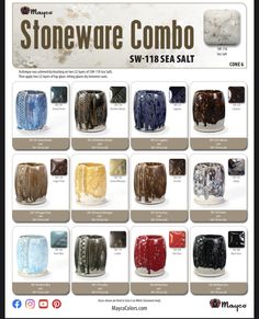 the stoneware combo is available in different colors and sizes