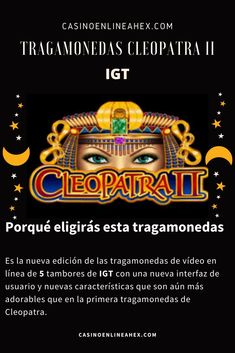 an advertisement for the casino game cleopatraati