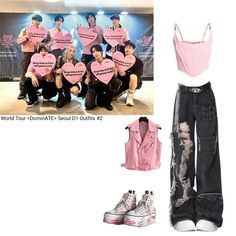 Oddinary Skz Outfits, Maxident Inspired Outfits, Dominate Tour Outfit Ideas, Skz Concert Outfit Ideas Dominate, Pink Kpop Concert Outfit, Skz Outfits Inspired Concert, Lee Know Inspired Outfits