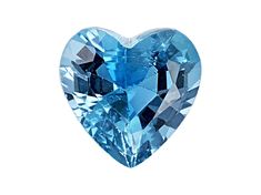 a blue heart shaped diamond on a white background