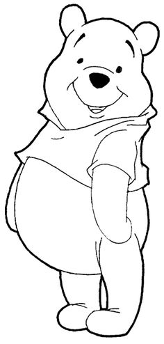 winnie the pooh bear coloring pages for kids to print out and color on with