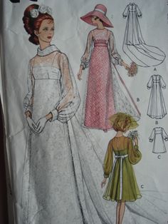 Wedding Gown Patterns, Bridal Sewing Patterns, Patterned Bridesmaid, Wedding Dress Pattern, Patterned Bridesmaid Dresses