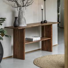 Priory Console Table, Natural Solid, Acadia Wood, Lower Shelf Large Console Table, Hallway Console, Muebles Living, Console Table Hallway, Office Furniture Accessories, Wardrobe With Dressing Table, Richmond Interiors, Dressing Table With Stool, Wood Console Table