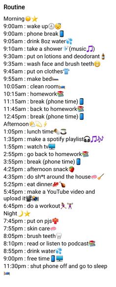 Perfect School Night Routine, Perfect Morning Routine Weekend, Perfect Weekend Routine, Summer Routines, Quarantine Routine, Organize Life