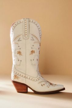 Dingo 1969 Full Bloom Leather Cowboy Boots | Anthropologie Boots For Women Ankle, Cowboy Boots For Women, Bota Country, Embroidered Leather, Leather Cowboy Boots, Boot Types, Cowboy Boot, Boot Brands, Cowboy And Cowgirl