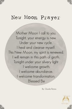 Things To Do On A New Moon, New Moon Prayer, New Moon Ritual, Moon Ritual