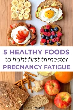 Are you having a baby and struggling through the first trimester? Don't miss these 5 healthy foods that helped me survive the first trimester. Plus, these nutrient rich foods are a great way to have a healthy pregnancy and stay fit while pregnant! || Nourish Move Love #pregnancy #prenatal #healthyfood Pregnancy Breakfast, Healthy Pregnancy Meals, Pregnancy Fatigue, Healthy Pregnancy Snacks, Healthy Pregnancy Diet, Strawberry French Toast, Pregnancy Meals