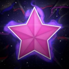 a pink star on a black background