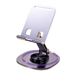 an image of a cell phone holder on top of a tablet pc computer stand with one side open and the other side closed