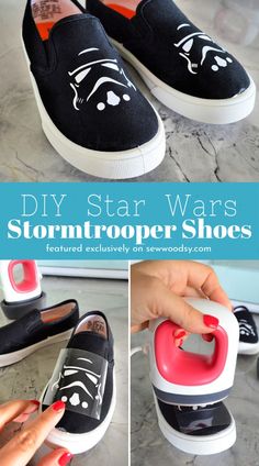 this diy star wars stormtrooper shoes is so cute and easy to make