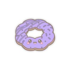 a purple donut with sprinkles on it