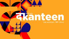 an abstract poster with the word qantateen in white and blue on it