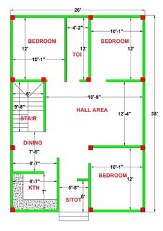 the floor plan for a small house with two levels and one level to each other