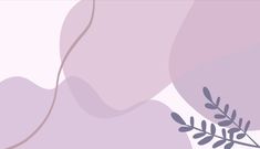 a purple and white background with leaves on the bottom right corner, in shades of lavender