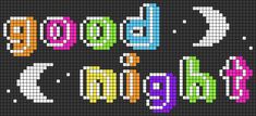 the pixel font and numbers are made up of different colors