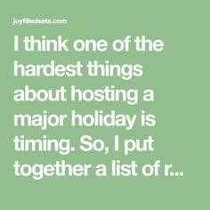 a quote that says i think one of the hardest things about hosting a major holiday is