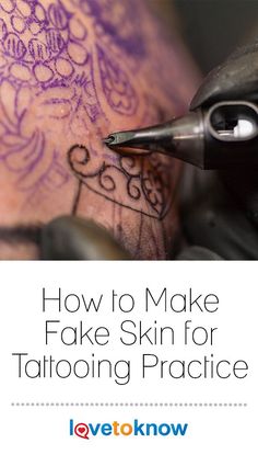 a close up of a person with tattoos on their stomach and the words how to make fake skin for tattooing practice