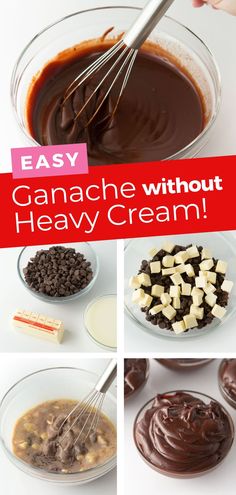 how to make ganache without heavy cream - easy recipe for homemade ganache with chocolate and marshmallows