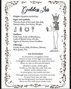 the zodiac sign for goddesss, which is written in black and white with an ornate border