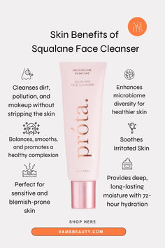 Explore the amazing skin benefits of Squalane Face Cleanser. Perfect for sensitive and blemish-prone skin, it cleanses, balances, and moisturizes. #skincare #cleanser #squalane Sunscreen, Skincare Cleanser, Healthier Skin, Skin Benefits, Face Cleanser, Skincare Routine, Pollution