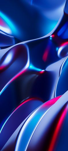 an abstract blue and red background with wavy lines