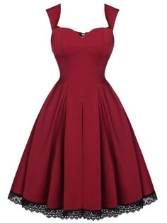 Retro Stage, Queen Anne Neckline, Plus Size Prom, Sequin Evening Dresses, Standard Dress, Dress Retro, Red S, 1950s Dress, Patchwork Dress