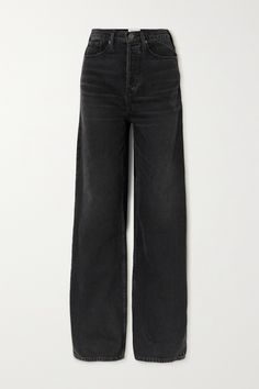 A simple switch in accessories and FRAME's 'The 1978' jeans will work for so many occasions. They're cut to sit high on the waist and have straight legs that look chic pooling over ballet flats or heels. What's more, the denim is made from 80% regenerative cotton and 20% post-consumer recycled cotton.<br><br>This product was created using Considered Materials. Find out more about NET SUSTAIN <a href="https://www.net-a-porter.com/en-gb/campaigns/net-sustai… Black Jeans Straight Leg, Net A Porter Jeans, Black High Rise Jeans, Black Straight Jeans, Net Sustain, Black Straight Leg Jeans, Outfit Pieces, High Rise Black Jeans, Wardrobe Goals