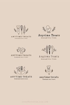 four logos for an autumn treats shop